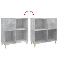 Platenkast 84,5x38x89 cm bewerkt hout betongrijs 7