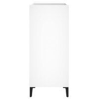 Platenkast 84,5x38x89 cm bewerkt hout wit 6