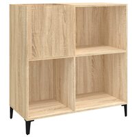 Platenkast 84,5x38x89 cm bewerkt hout sonoma eikenkleurig 2