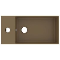 Wastafel met overloop keramiek matcr&egrave;me 3