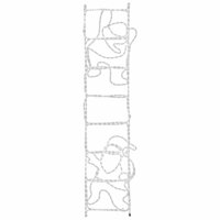Kerstfiguur kerstman op ladder opvouwbaar 552 LED&amp;apos;s 50x200 cm 5