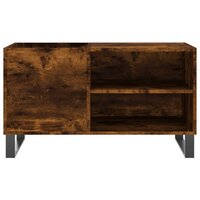 Platenkast 85x38x48 cm bewerkt hout gerookt eikenkleurig 4