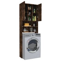 Wasmachinekast 64x25,5x190 cm gerookt eikenkleurig 5