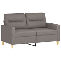 2-delige Loungeset met kussens stof taupe 3