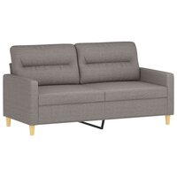 2-delige Loungeset met kussens stof taupe 4