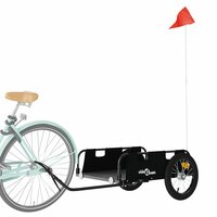 Fietstrailer oxford stof en ijzer zwart 3
