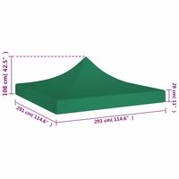 Partytentdak 270 g/m&sup2; 3x3 m groen 5