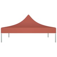 Partytentdak 270 g/m&sup2; 3x3 m terracotta 3