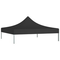 Partytentdak 270 g/m&sup2; 3x3 m zwart 2