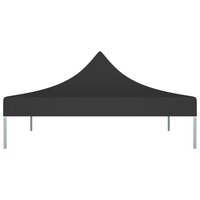 Partytentdak 270 g/m&sup2; 3x3 m zwart 3
