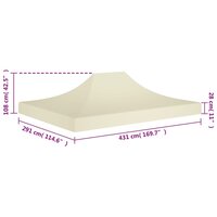 Partytentdak 270 g/m&sup2; 4,5x3 m cr&egrave;mekleurig 6