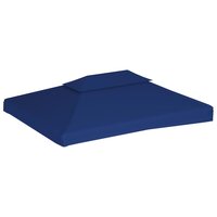 Prieeldak 2-laags 4x3m 310 g/m&sup2; blauw 2