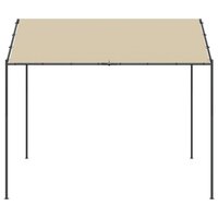 Tuinpaviljoen 3x3 m staal en stof beige 3