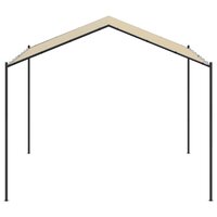 Tuinpaviljoen 3x3 m staal en stof beige 4