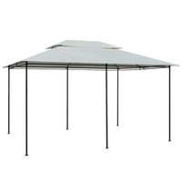 Tuinpaviljoen met gordijnen 4x3 m wit 2