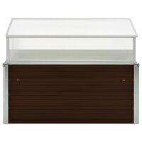 Tuinkas 100x100x85 cm gegalvaniseerd staal bruin 3