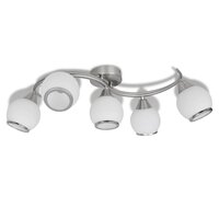 Plafondlamp met glazen kappen + golvende rail 2