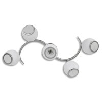 Plafondlamp met glazen kappen + golvende rail 3