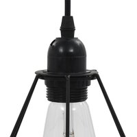 Plafondlamp met diamantvormig 3xE27 zwart 6