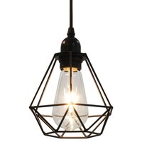 Plafondlamp met diamantvorm 3xE27 zwart 4