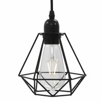 Plafondlamp met diamantvorm 3xE27 zwart 5