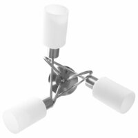 Plafondlamp met keramieke cilindervormige kappen 3xE14 wit 5