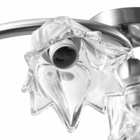 Plafondlamp met glazen tulpvormige kappen 5xE14 transparant 8