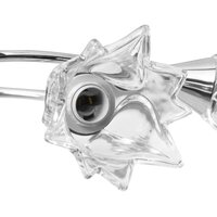 Plafondlamp met glazen tulpvormige kappen 5xE14 transparant 8