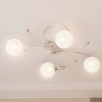 Plafondlamp met glasbollen rond 4xG9 3