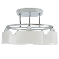 Plafondlamp met ellipsvormige glazen kappen 5xE14 200W 3