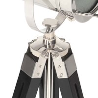 Vloerlamp driepoot 69 cm massief mangohout zwart 12