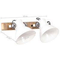 Wandlamp industrieel E27 45x25 cm wit 11