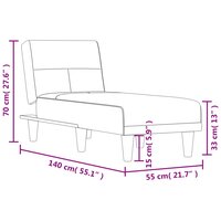 Chaise longue stof donkergrijs 9