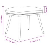 Voetenbank 45x29,5x35 cm fluweel roze 6