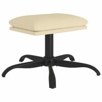 Voetenbank 60x60x36 cm stof cr&egrave;mekleurig 2