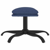 Voetenbank 60x60x36 cm stof blauw 4