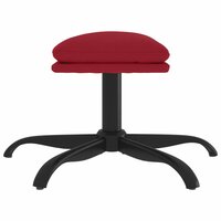 Voetenbank 60x60x36 cm fluweel wijnrood 4