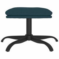 Voetenbank 60x60x36 cm fluweel blauw 3