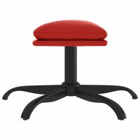 Voetenbank 60x60x36 cm kunstleer wijnrood 4