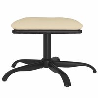 Voetenbank 60x60x36 cm stof en kunstleer cr&egrave;mekleurig 3