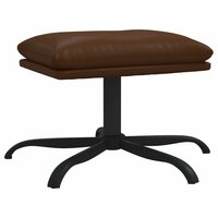 Voetenbank 45x29,5x36 cm glanzend kunstleer bruin 2