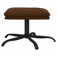 Voetenbank 45x29,5x36 cm glanzend kunstleer bruin 3