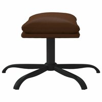 Voetenbank 45x29,5x36 cm glanzend kunstleer bruin 4