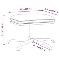 Voetenbank 45x29,5x36 cm glanzend kunstleer bruin 6
