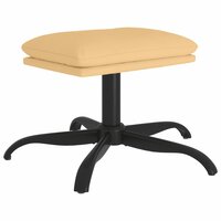 Voetenbank 60x60x36 cm microvezelstof cr&egrave;mekleurig 2