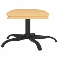 Voetenbank 60x60x36 cm microvezelstof cr&egrave;mekleurig 3