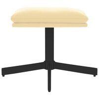 Voetenbank 60x60x36 cm fluweel cr&egrave;mewit 3