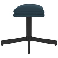 Voetenbank 60x60x36 cm fluweel blauw 4