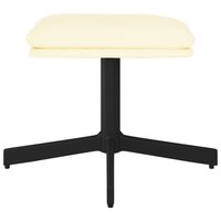 Voetenbank 60x60x36 cm kunstleer cr&egrave;mekleurig 3