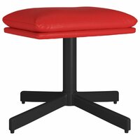 Voetenbank 60x60x36 cm kunstleer wijnrood 2